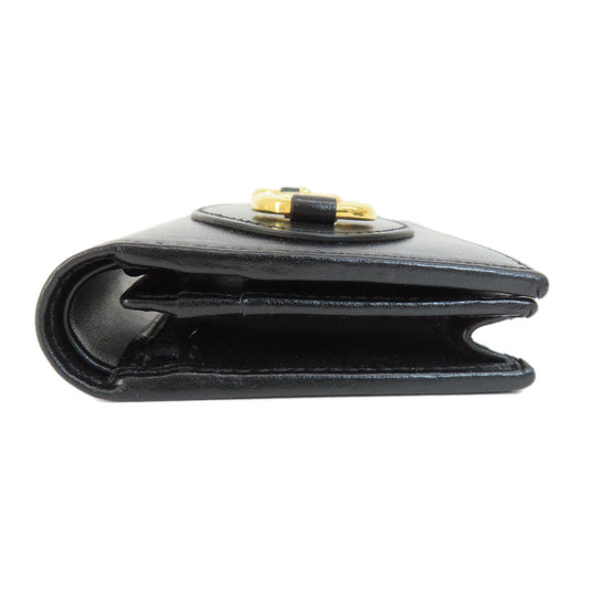 GUCCI Bifold Wallet 621887 leather black Horsebit