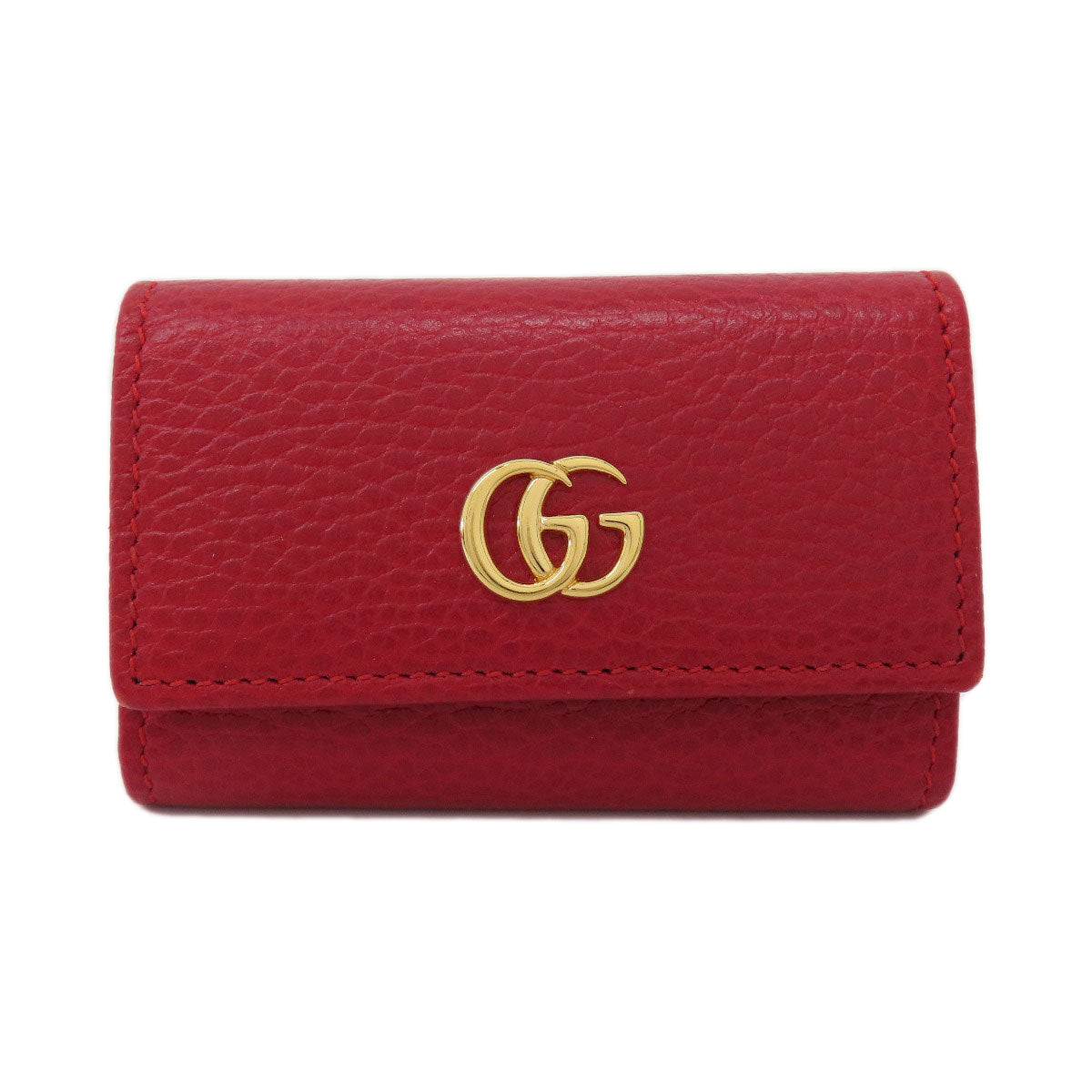 GUCCI Key case Key holder  456118 leather Red GG Marmont