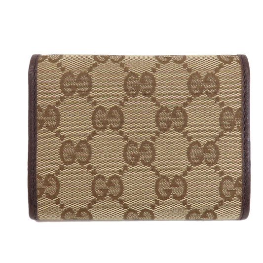 GUCCI Card Case 245762 canvas Brown GG