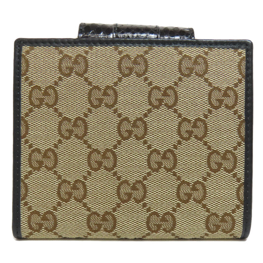 GUCCI Bifold Wallet 181669 canvas Brown GG Women Used
