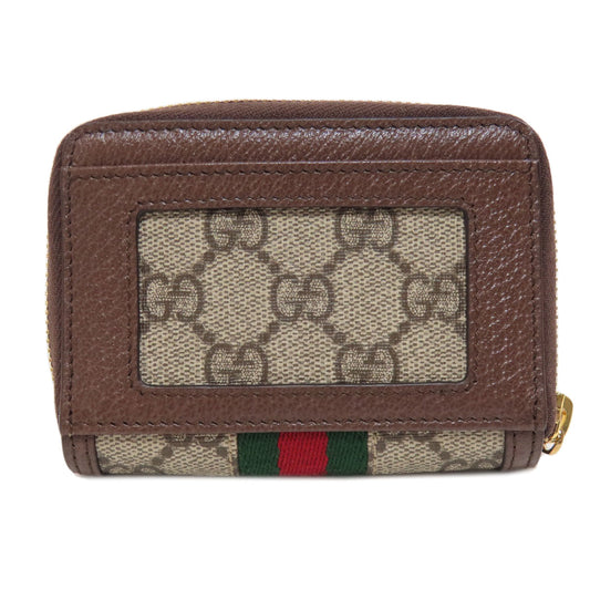 GUCCI Card Case 658552 PVC Brown Ophidia GG Women Used