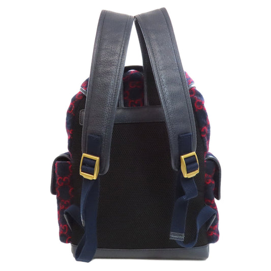 GUCCI Backpack 598184 wool Navy GG wool Women Used