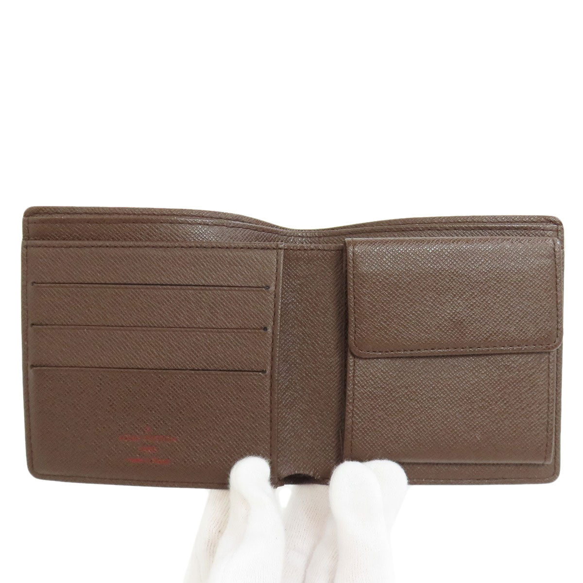 LOUIS VUITTON Bifold Wallet N61675 Damier canvas Brown Portefeuille�EMarco mens Used