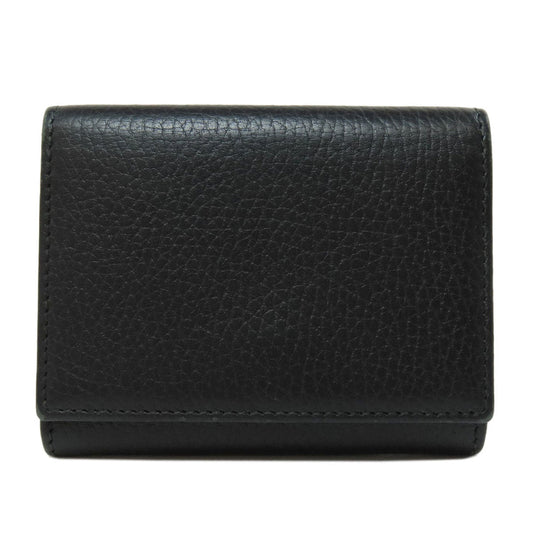 GUCCI Bifold Wallet 474746 leather black GG Marmont Tri-Fold Wallet Women Used