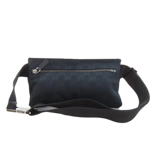 GUCCI Hip bag 162962 canvas black GG Women Used