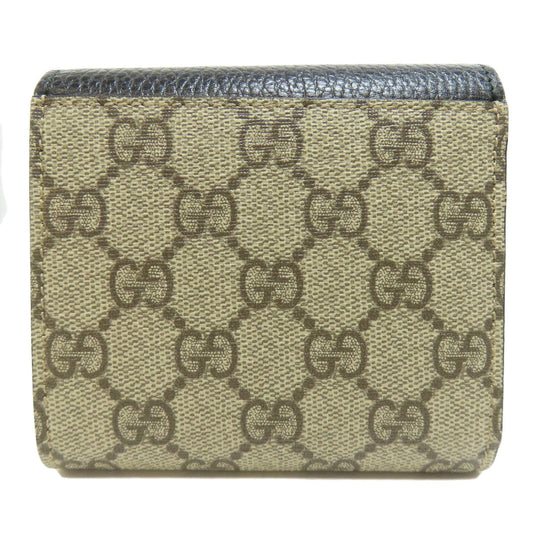 GUCCI Bifold Wallet 598587 leather black Double G Bicolor Medium Wallet Women Used