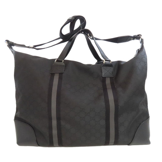 GUCCI Boston Duffel bag 449180 Nylon black GG outlet Women Used