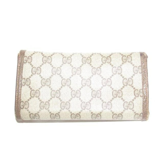 Gucci Brown Guccissima Print Xl Early Tri Fold Continental Wallet