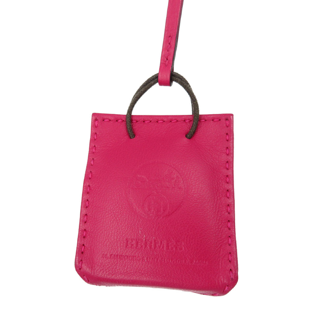 HERMES key ring Anyo Miro Rose mexico Bag charm sack orange Women(Unisex) Used