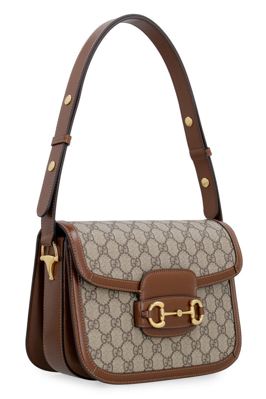 Gucci 1995 Horsebit GG  fabric shoulder bag