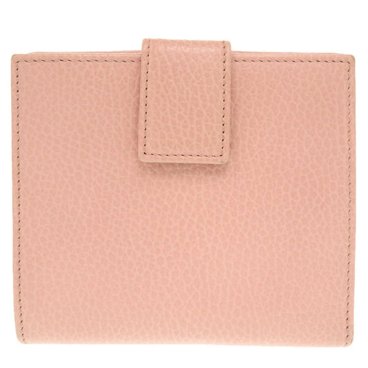GUCCI Bifold Wallet 456122 leather pink GG Marmont Women Used
