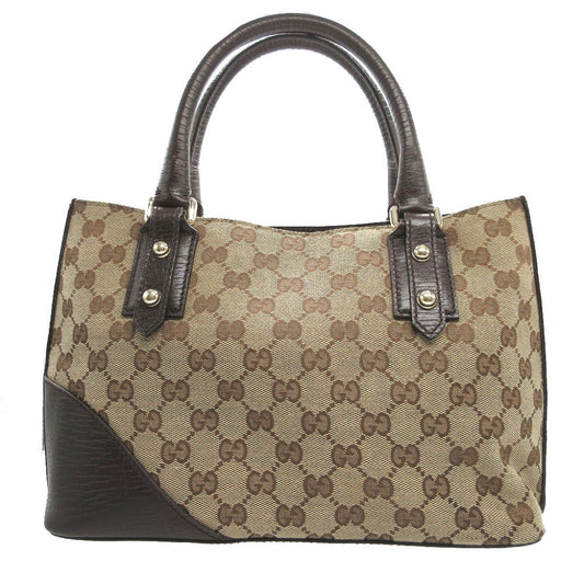 GUCCI Handbag 137475 GG canvas, leather beige Sherry Women(Unisex) Used
