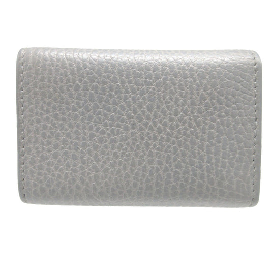 GUCCI Key case Key holder  456118 leather gray GG Marmont