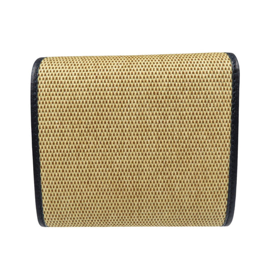 GUCCI Bifold Wallet 621891 Canvas, Leather beige Horsebit
