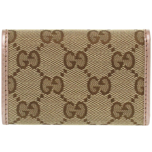 GUCCI Key case Key holder  257217 GG canvas beige Lovely heart
