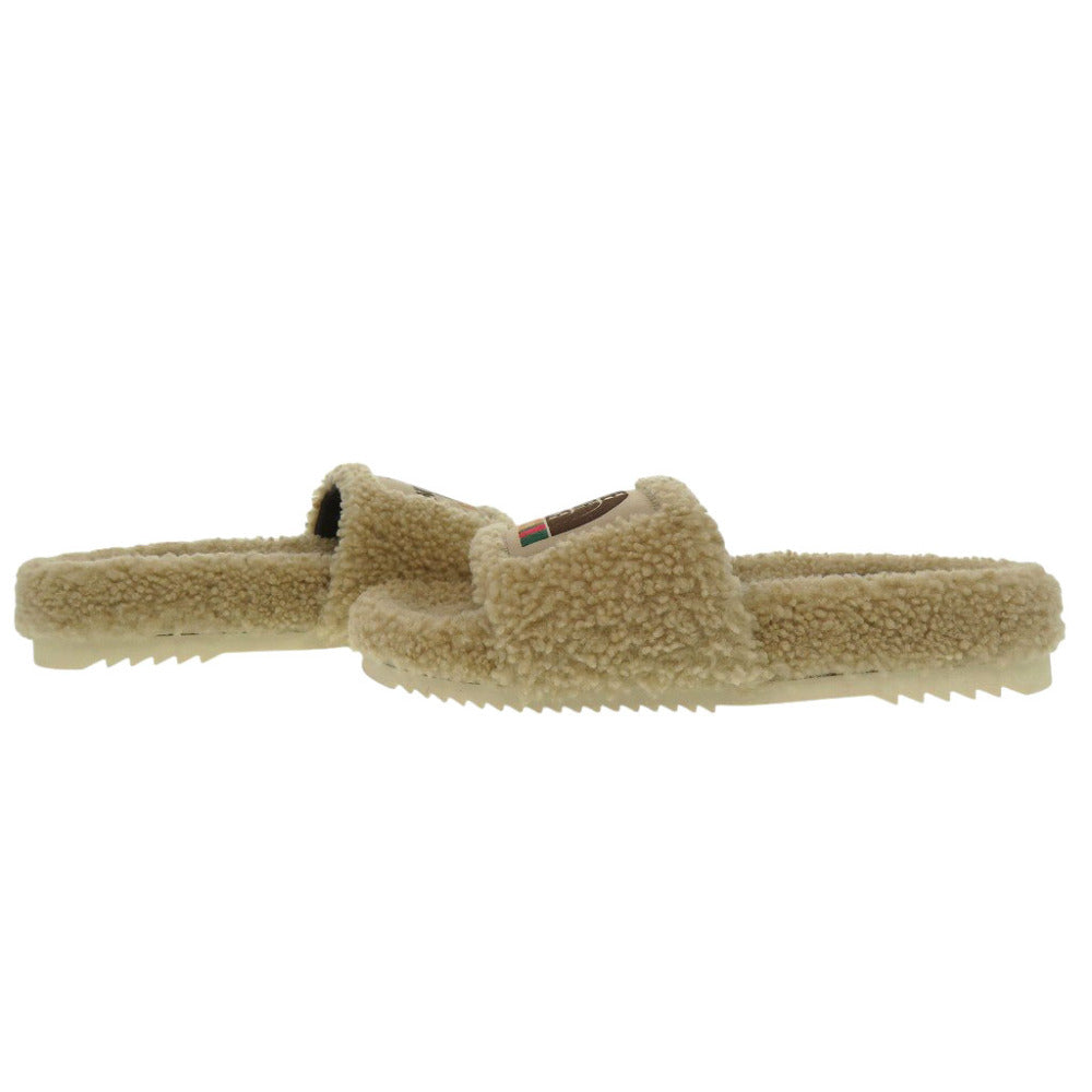 GUCCI Sandals 679948 Mouton beige The North Face collaboration 34