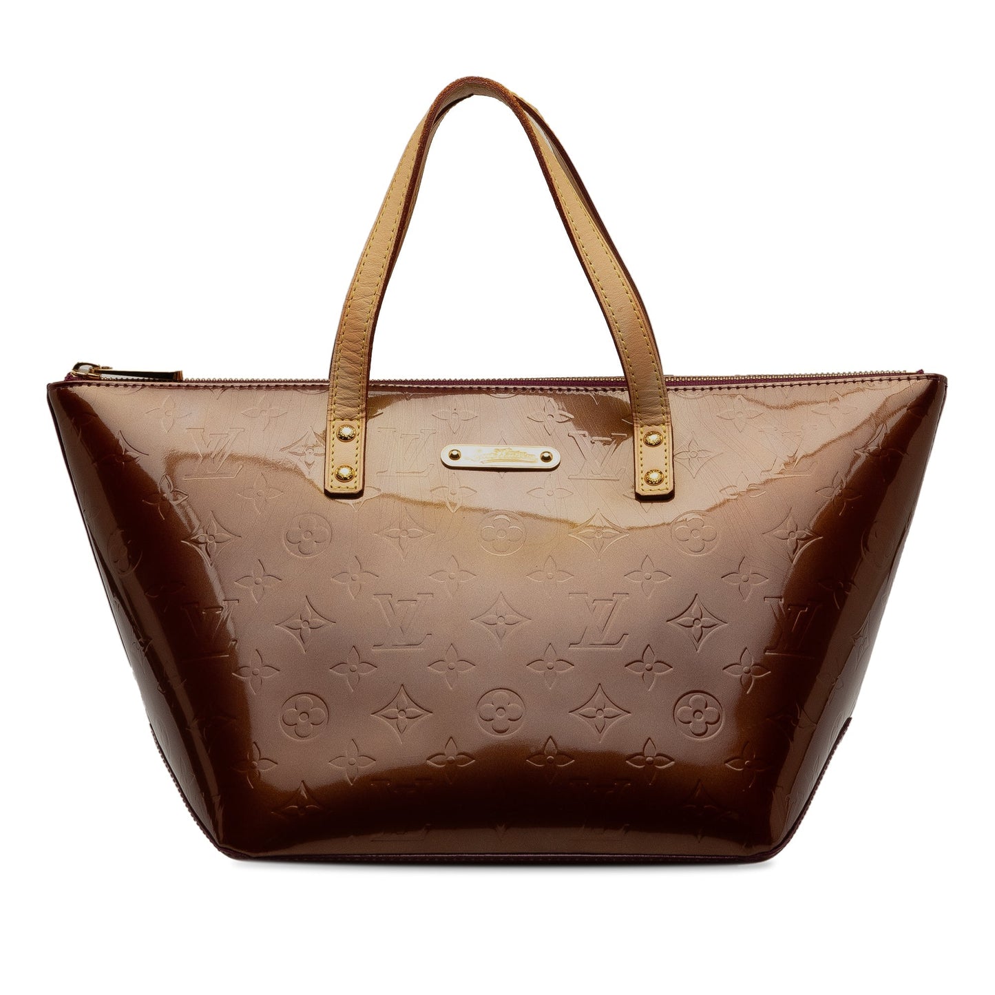 Burgundy Louis Vuitton Monogram Vernis Bellevue PM HandBag