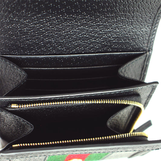 Gucci GG Ophidia Wallet in Black with Web