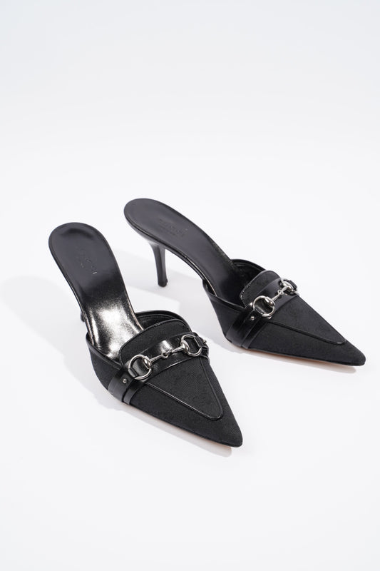 Gucci GG Horsebit Black Fabric EU 36 UK 3
