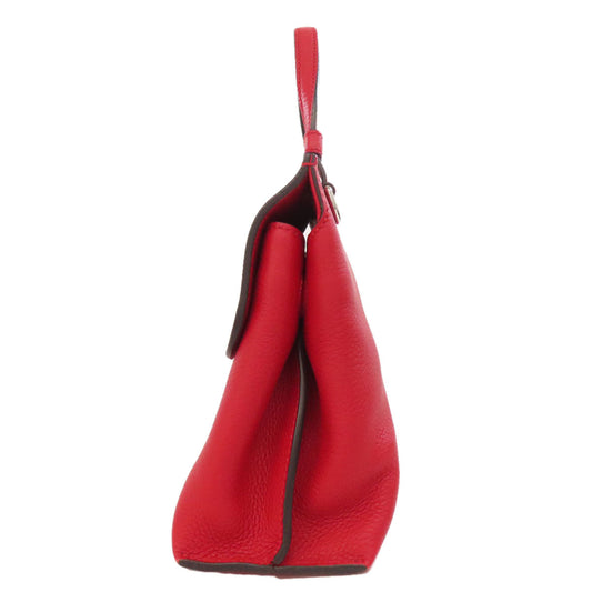GUCCI Handbag 370831 leather Red Bamboo Daily 2WAY Women Used