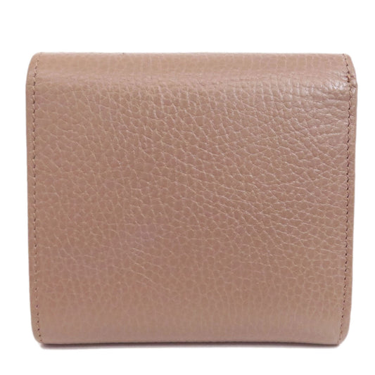 GUCCI Bifold Wallet 593587 leather beige Double G GG Marmont Medium Wallet Women Used