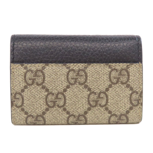 GUCCI Key case Key holder  456118 PVC, Leather Brown Double G GG Marmont Women Used