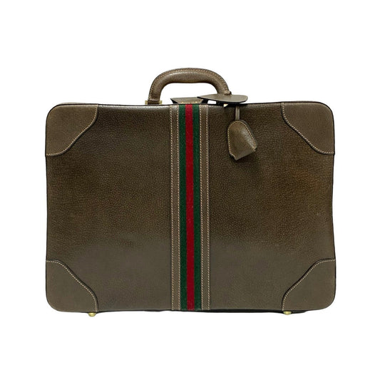 GUCCI Boston Duffel bag leather Brown Sherry line