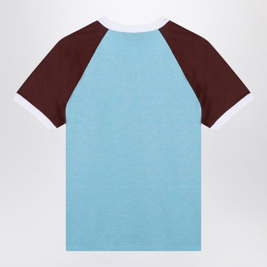 Gucci Light Blue/Brown T-Shirt With Logo Women