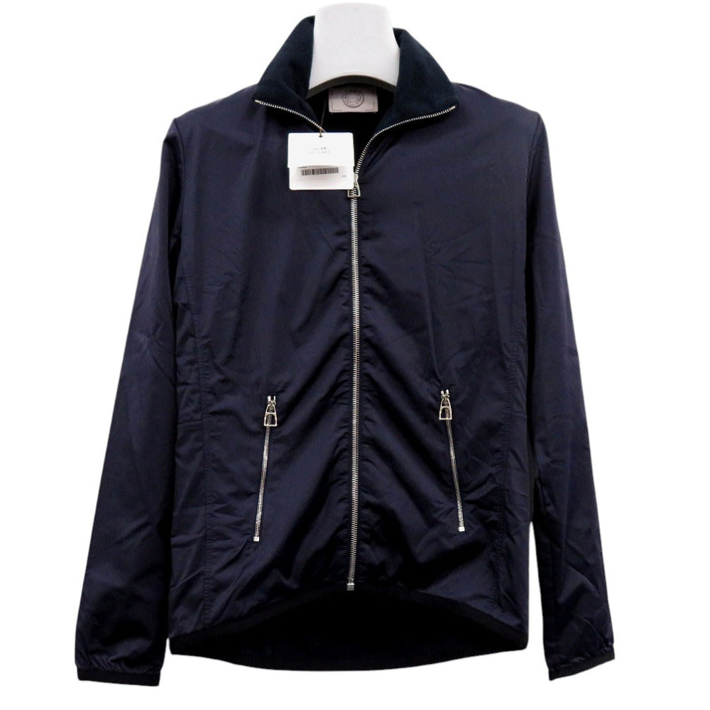 HERMES Nylon jacket 800165E  Nylon Navy Warm-up fleece jacket mens S Used
