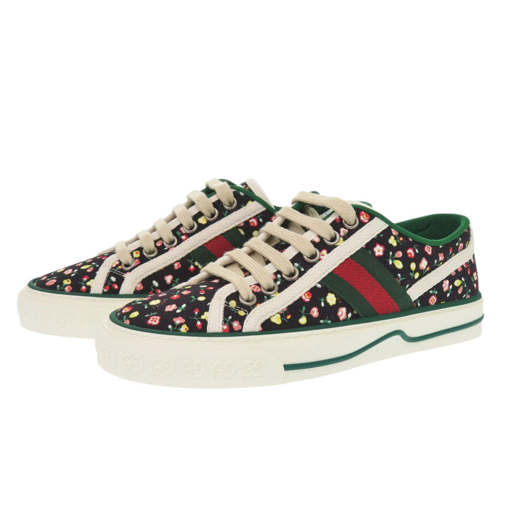 GUCCI sneakers 606110  canvas black LIBERTY Collaboration Tennis 1977 Liberty Floral 35