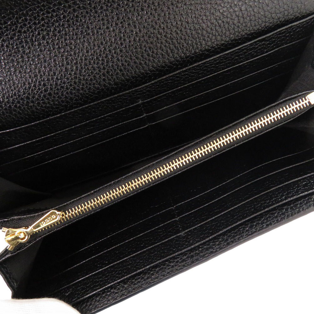 GUCCI Long Wallet Purse 573612 Calfskin black Zumi