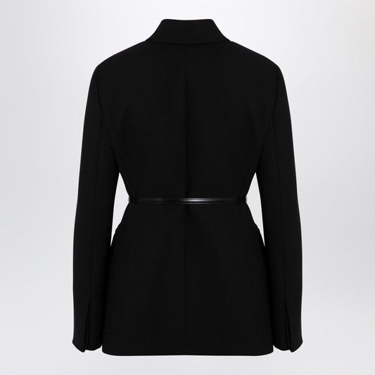 Gucci Black Belted Wool Jacket Women