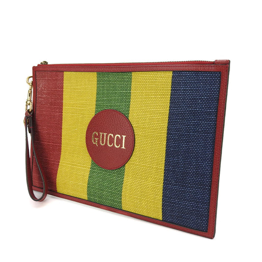 GUCCI Clutch bag 625602 Canvas, Leather multicolor Baiadera unisex(Unisex) Used