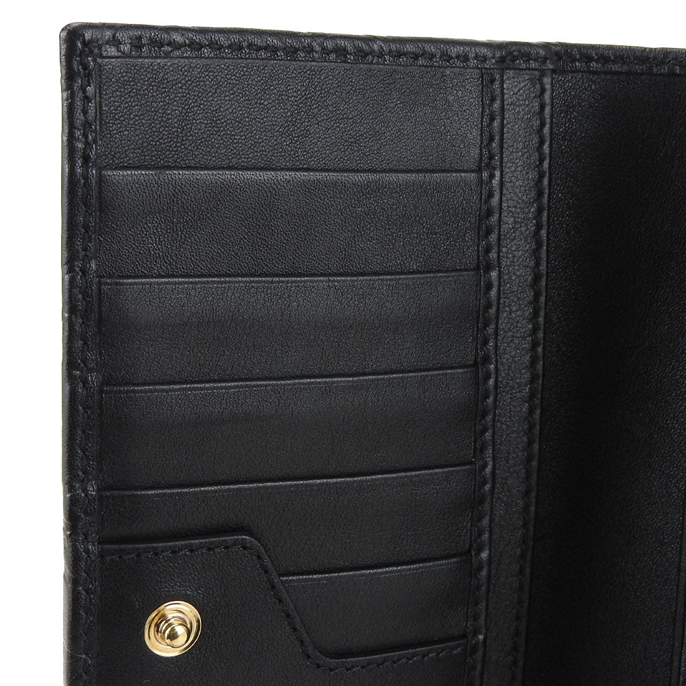 GUCCI Long Wallet Purse 244946 Sima leather black Guccisima Women Used