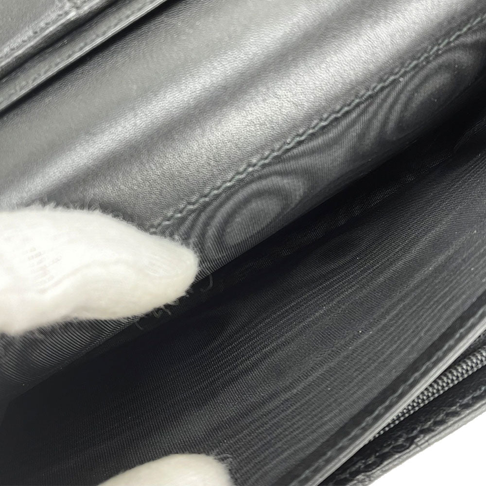 GUCCI Long Wallet Purse 244946 Sima leather black Guccisima Women Used
