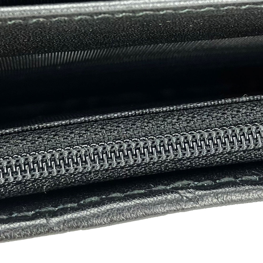 GUCCI Long Wallet Purse 244946 Sima leather black Guccisima Women Used