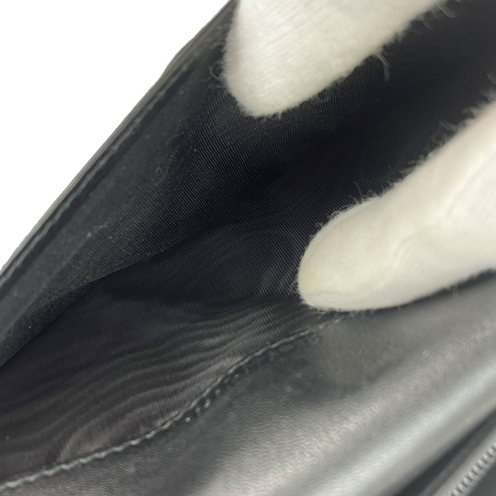 GUCCI Long Wallet Purse 244946 Sima leather black Guccisima Women Used
