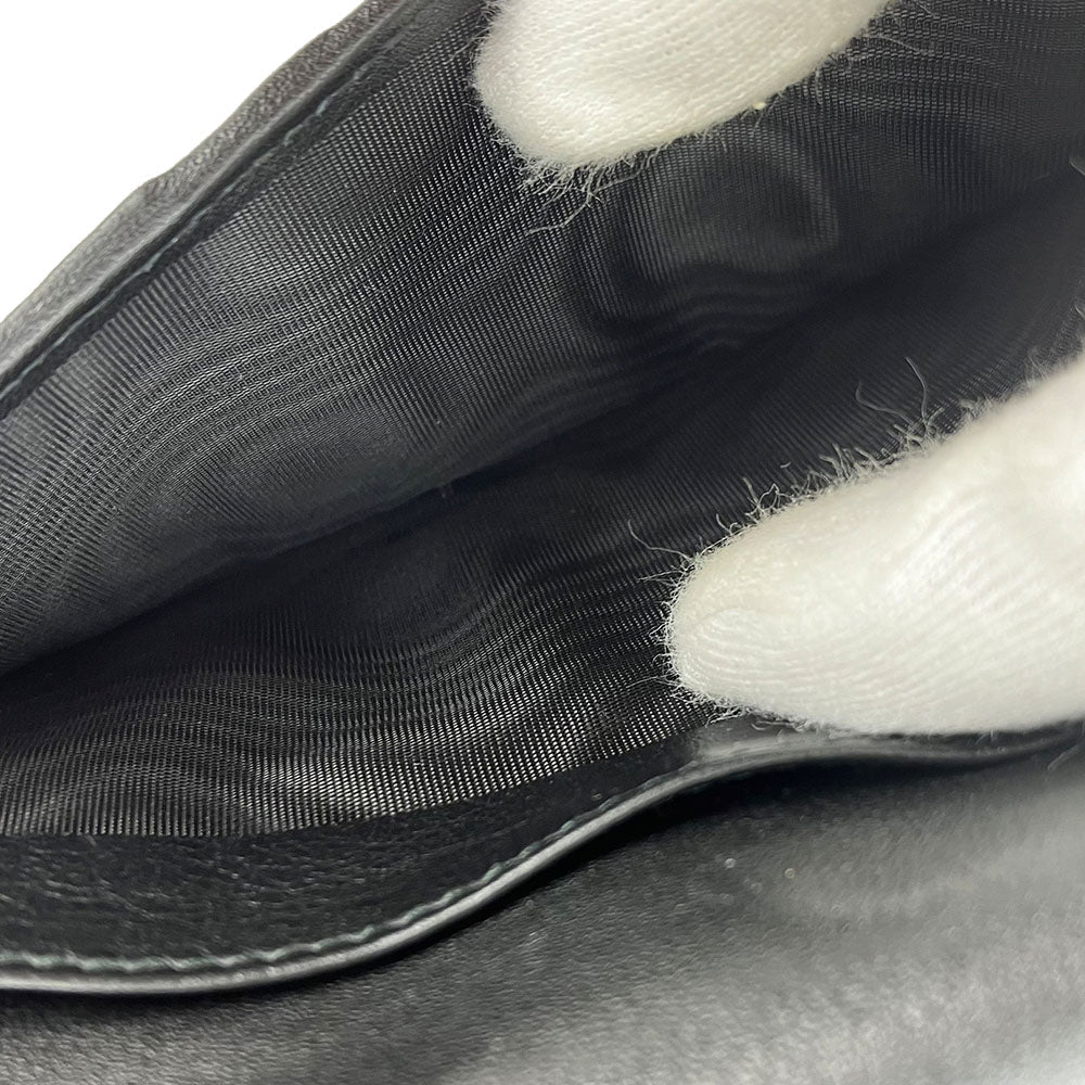 GUCCI Long Wallet Purse 244946 Sima leather black Guccisima Women Used