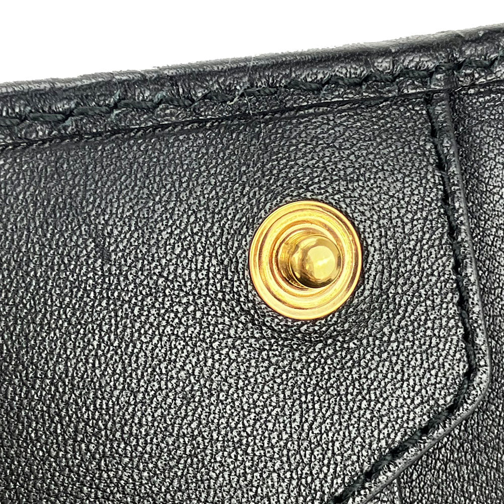 GUCCI Long Wallet Purse 244946 Sima leather black Guccisima Women Used