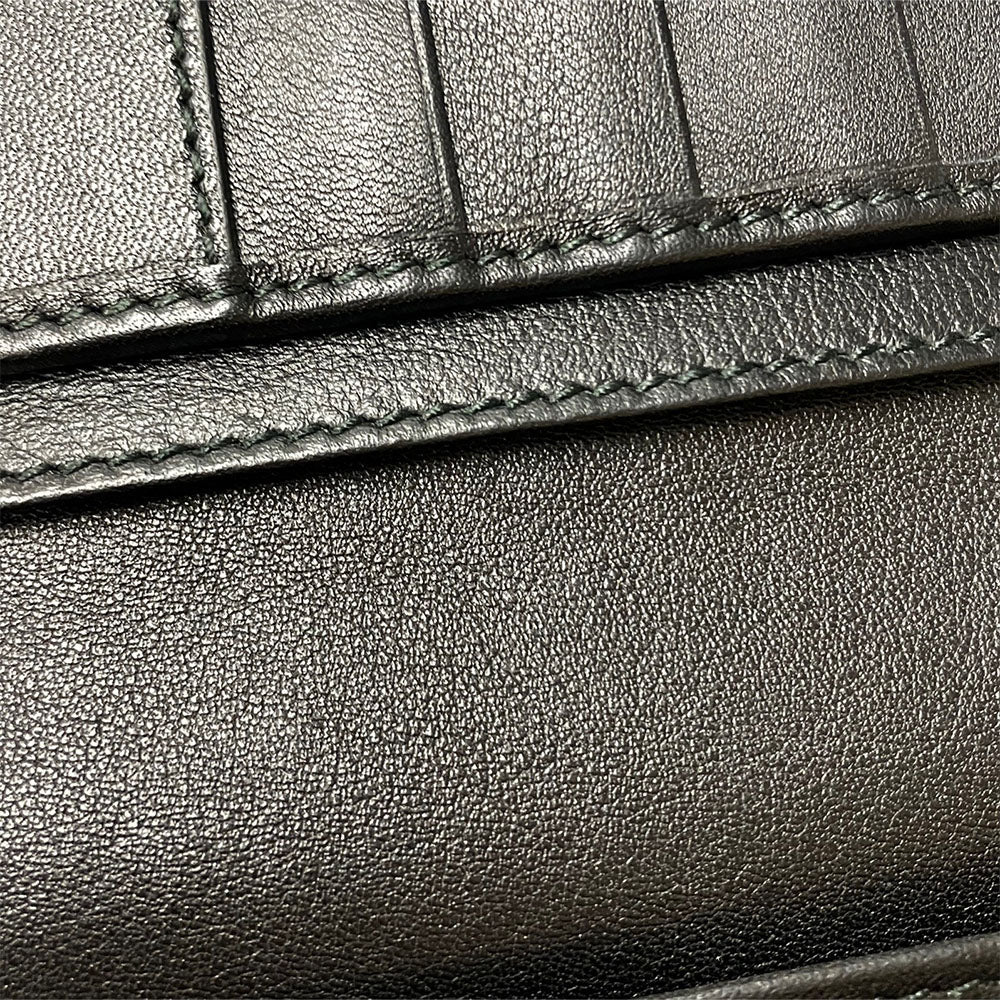 GUCCI Long Wallet Purse 244946 Sima leather black Guccisima Women Used