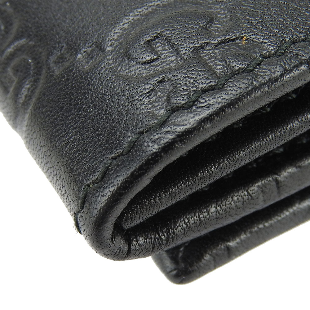 GUCCI Long Wallet Purse 244946 Sima leather black Guccisima Women Used