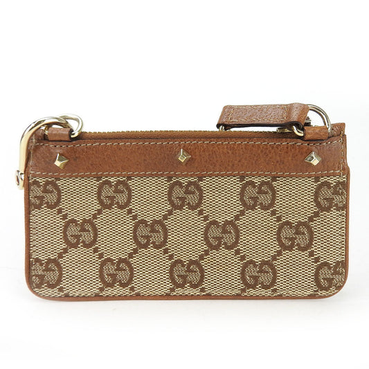 GUCCI Coin case 120971 GG canvas Brown