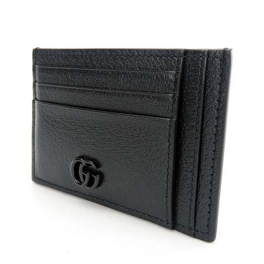 GUCCI Card Case 722734 leather black Double G unisex(Unisex) Used