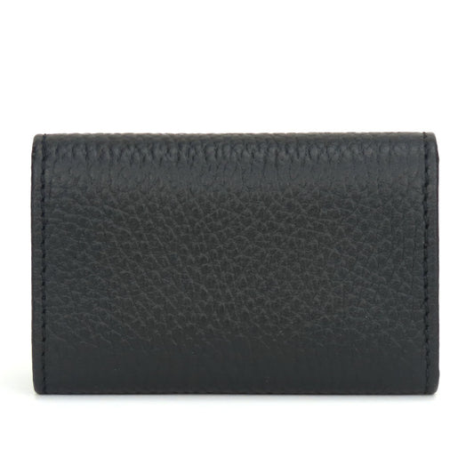 GUCCI Key case Key holder  456118 leather black GG Marmont Women Used