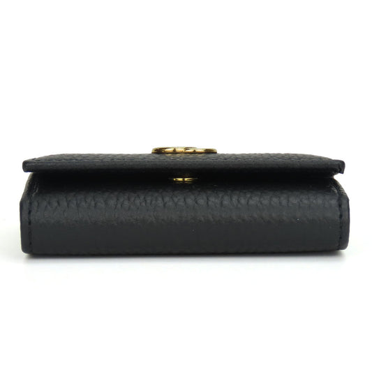 GUCCI Key case Key holder  456118 leather black GG Marmont Women Used