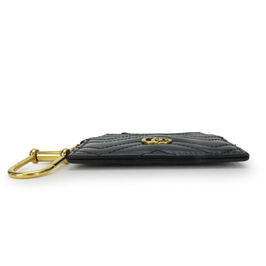 GUCCI Coin case 627064 leather black GG Marmont