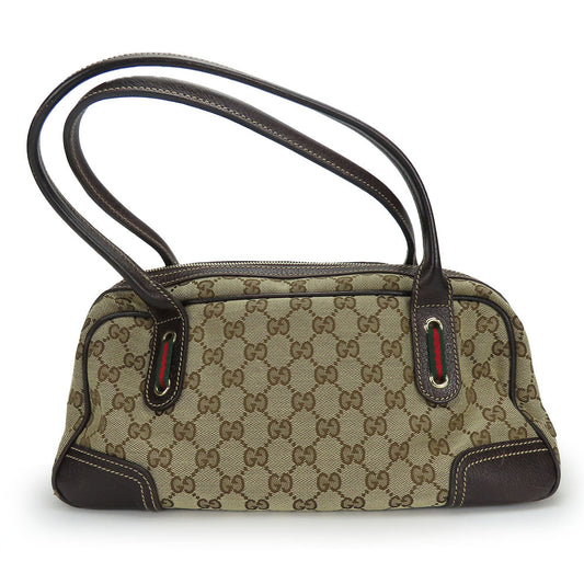 GUCCI Boston Duffel bag 161720 GG canvas, leather beige Sherry Women Used