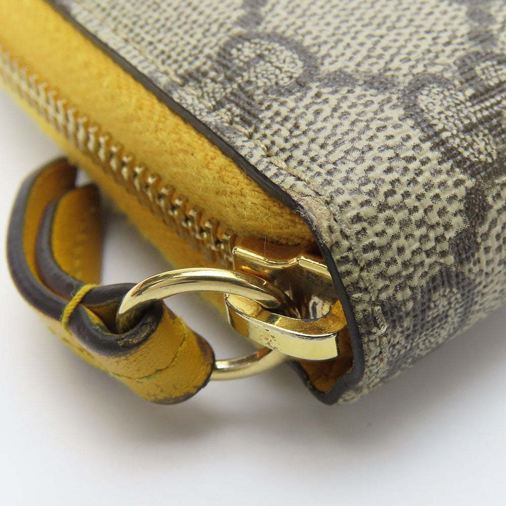 GUCCI Long Wallet Purse 506279 GG Supreme Canvas beige Women Used