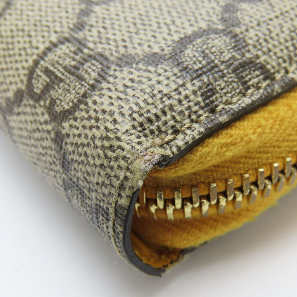 GUCCI Long Wallet Purse 506279 GG Supreme Canvas beige Women Used