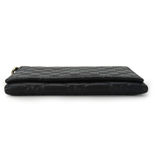 GUCCI Card Case 323401 Sima leather black unisex(Unisex) Used